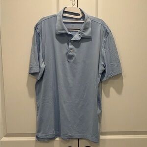 Vineyard Vines x Jim Nantz Men’s Performance Polo, Heathered Blue, Large